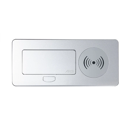 Выдвижной удлинитель Nova 5: 1 розетка + USB + беспроводная зарядка алюминий