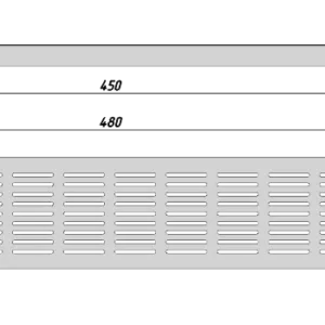 Решетка вентиляционная AQ VENTA 80*480 алюминий