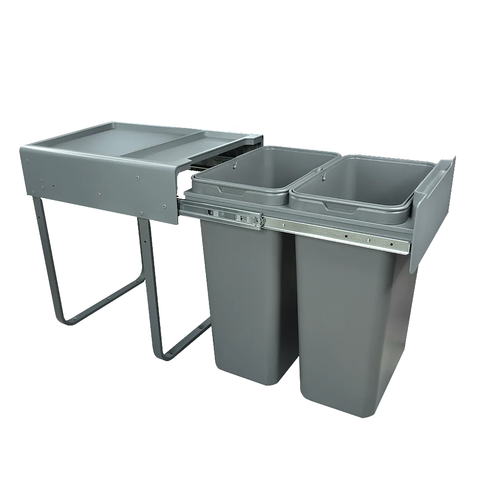 Мусорное ведро AQ BIN выдвижное (2х30л) 450