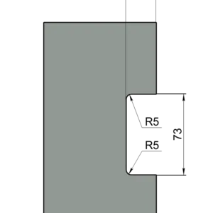 Профиль горизонтальный AQ Gola-X С-формы 5000 мм золото матовое