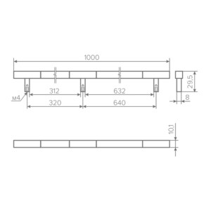 Ручка AQ Twil L=1000 черный матовый