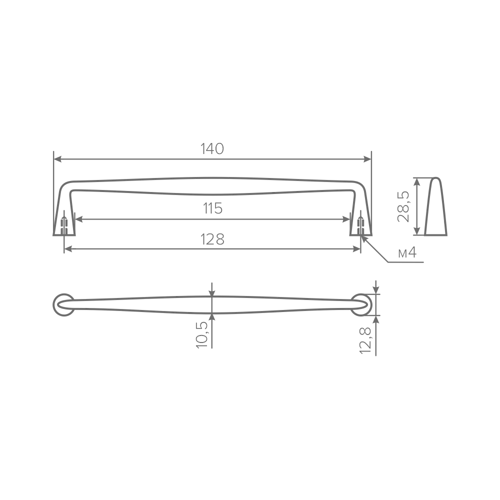 Ручка AQ Orion С=128 черный матовый