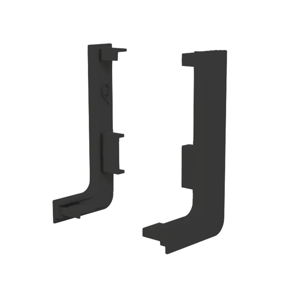 Заглушка контурная правая для горизонт. L-образного профиля AQ Gola-X черный