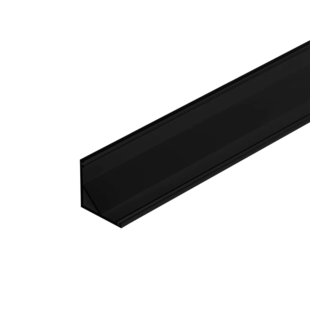 Профиль накладной угловой AQ FORM для LED лент 16х16 3 м  черный