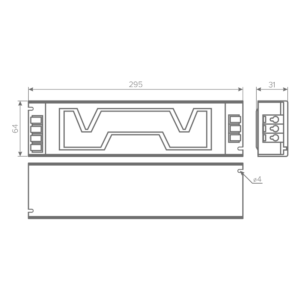 Блок питания AQ PRO 220V/12V IP20 300W