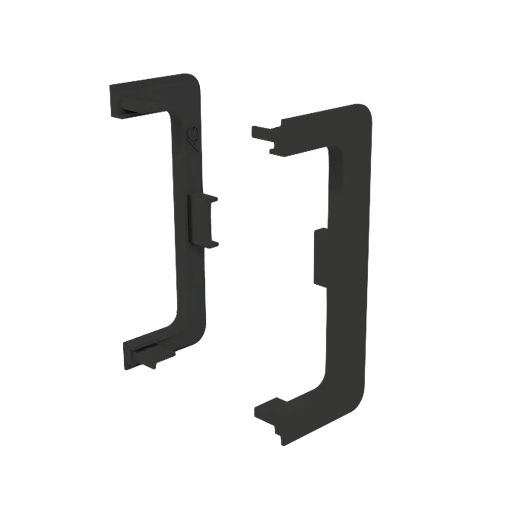 Заглушка контурная универсальная для горизонт. C-образного профиля AQ Gola-X черный