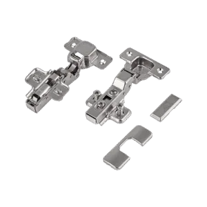 Петля полунакладная Clip без пружины с евровинтами (с заглушками и ответной планкой) AQ