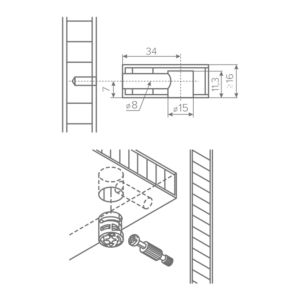 Винт для AQ X-CENTRIC 15 L=34 мм с пластиковой муфтой (1000 шт.)