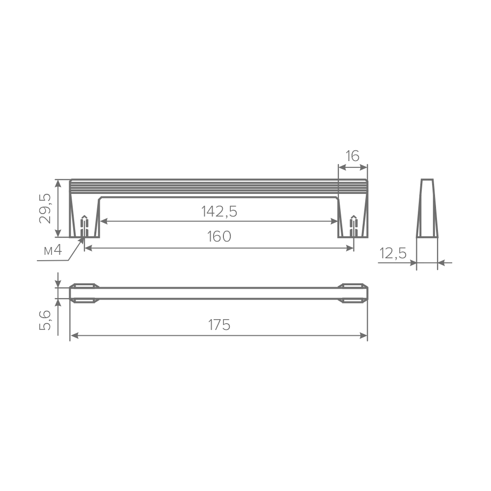 Ручка AQ Aldera С=160 золото брашированное