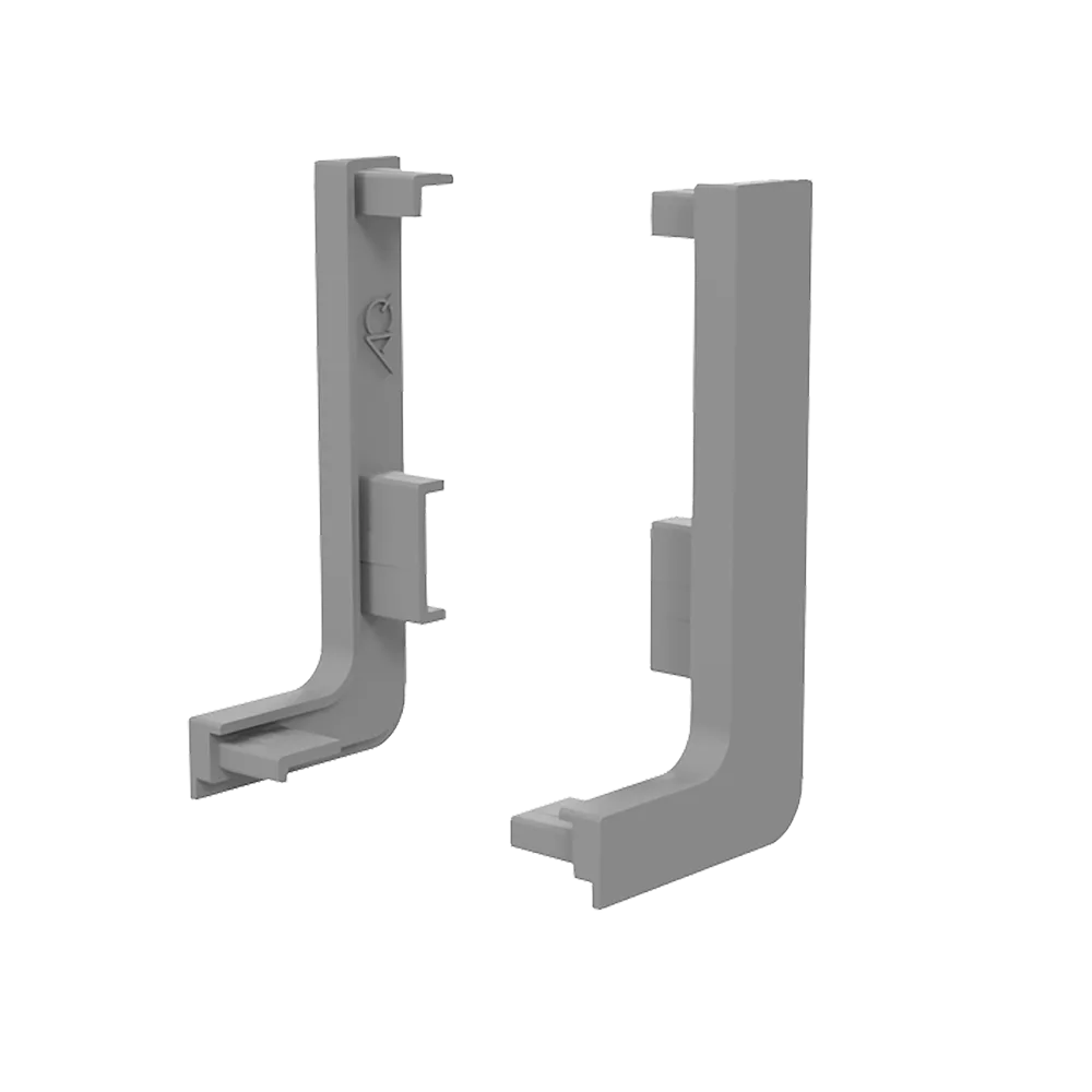 Заглушка контурная левая для горизонт. L-образного профиля AQ Gola-X алюминий