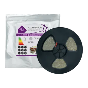 ЛЕНТА светодиодная AQ LED-LINE 2835 240 LED 24V 19,2W/м 10 мм IP20 нейтральный белый 25 м