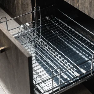 набор Сушка в нижнюю базу 700 на напр. п/выдв Push Stealth AQ, хром с поддоном из нерж. стали