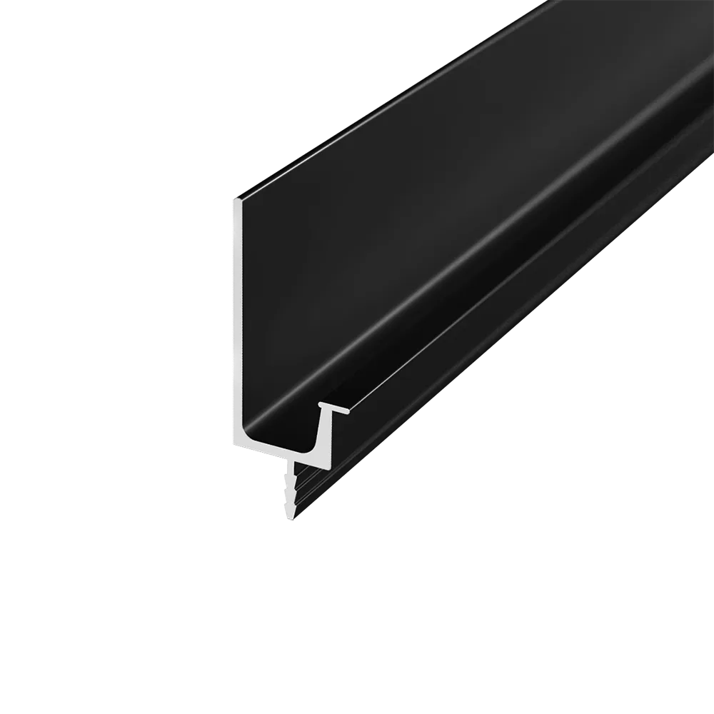 Ручка-профиль торцевая AQ J-line (ДСП+стекло) 5000 мм черный матовый