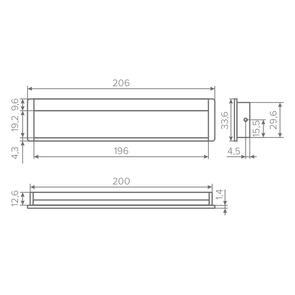 Ручка AQ Alcor L=206 черный матовый