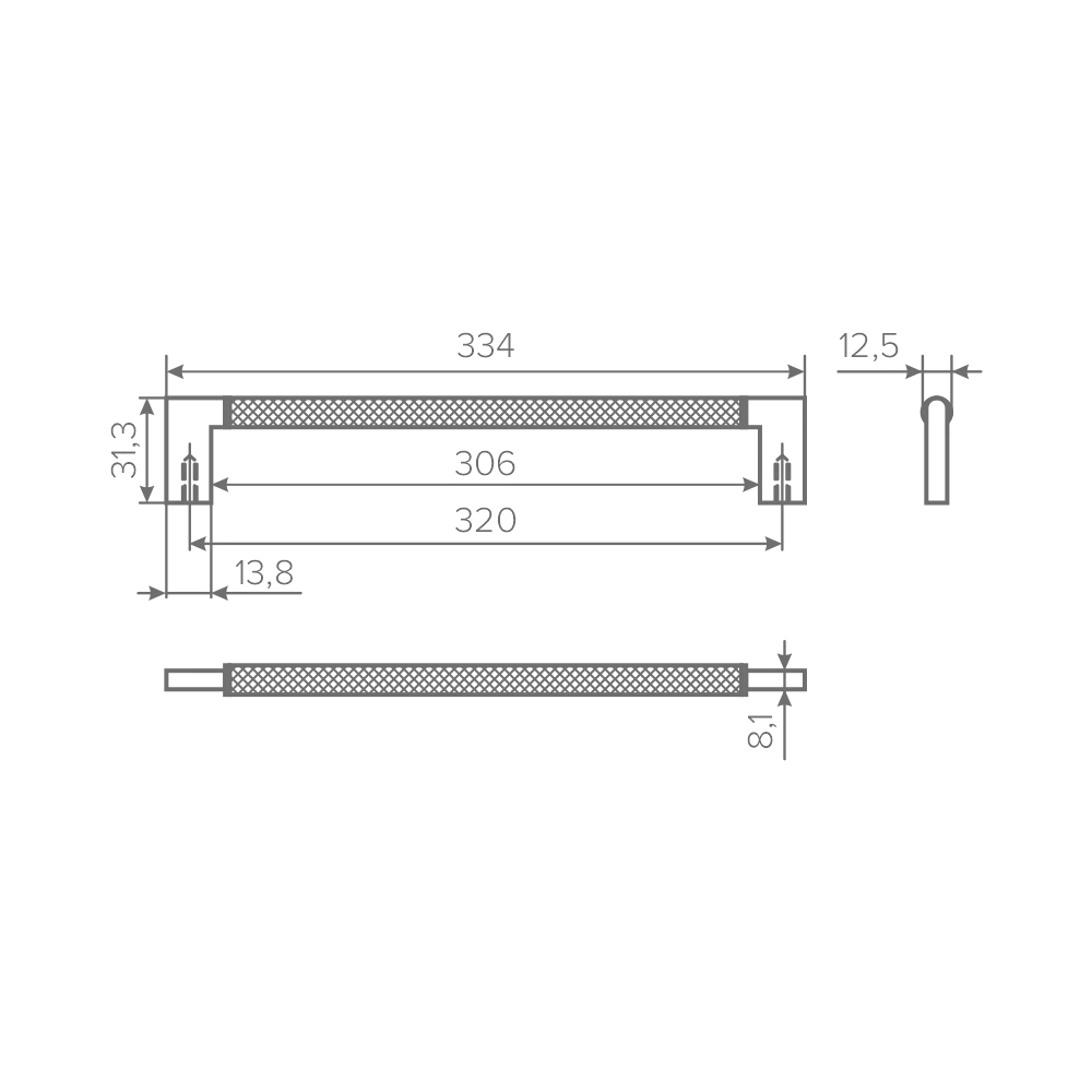 Ручка AQ Blackburn С=320 черный матовый