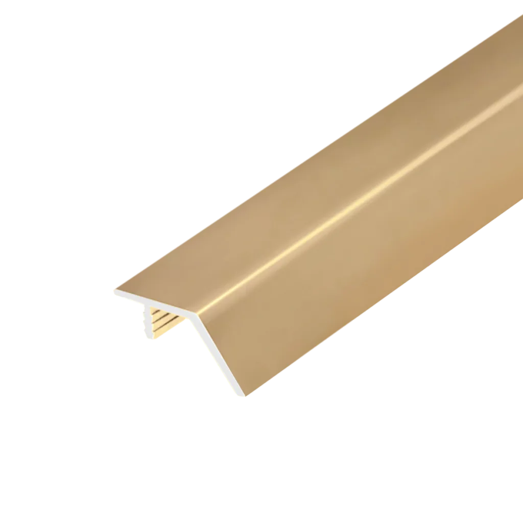 Ручка-профиль торцевая AQ F-line 5000 мм золото матовое