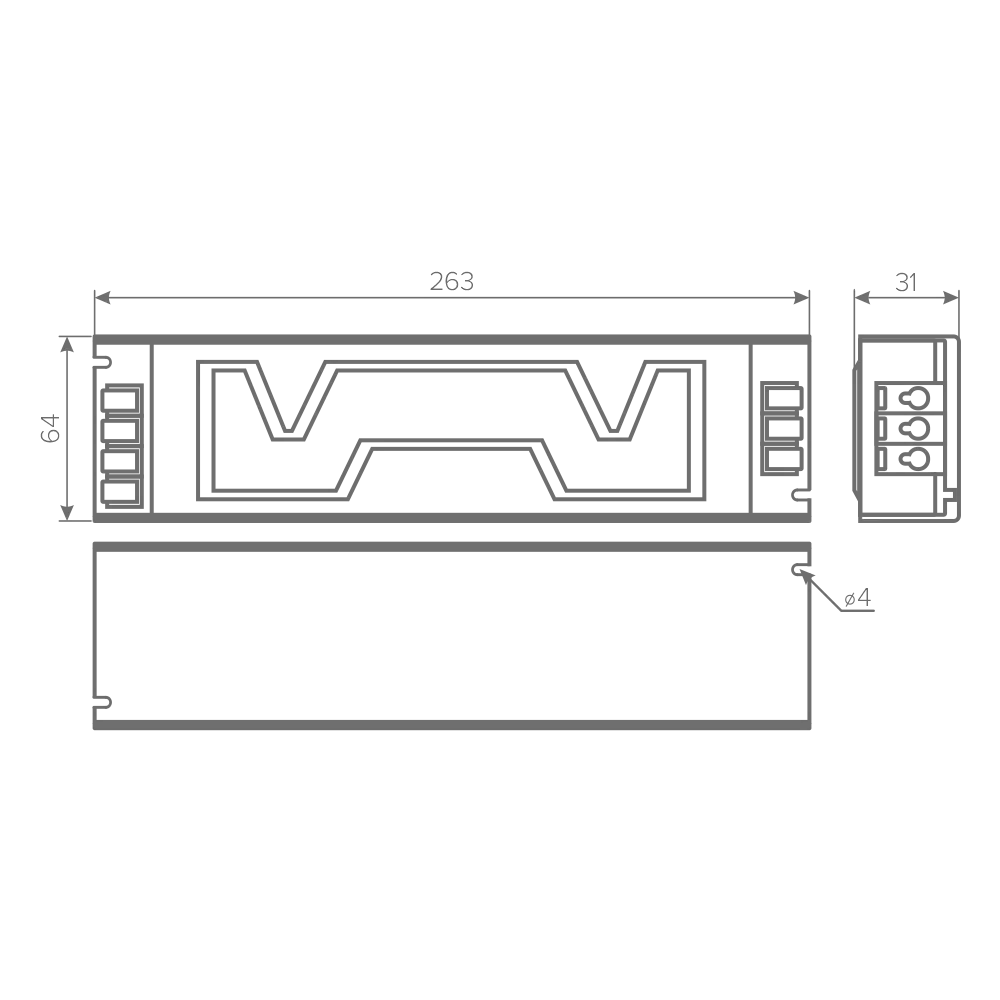 Блок питания AQ PRO 220V/12V IP20 200W