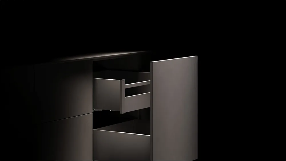 Передний рейлинг для высокого внутреннего ящика AQ LineBox H=203 белый