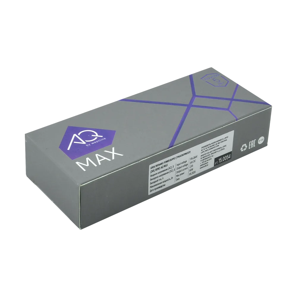 Блок питания AQ MAX 220V/24V IP20 60W