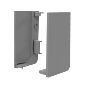 Заглушка глухая правая для горизонт. L-образного профиля AQ Gola-X алюминий