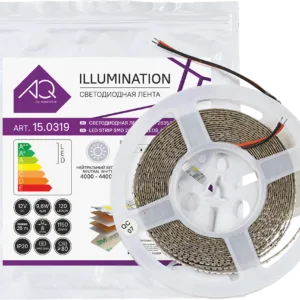Лента светодиодная AQ LED-LINE 2835 120 LED 12V 9,6W/м 8 мм IP20 нейтральный белый 25 м (15.0041)