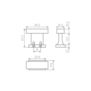 Ручка AQ Adora С=16 сталь брашированная