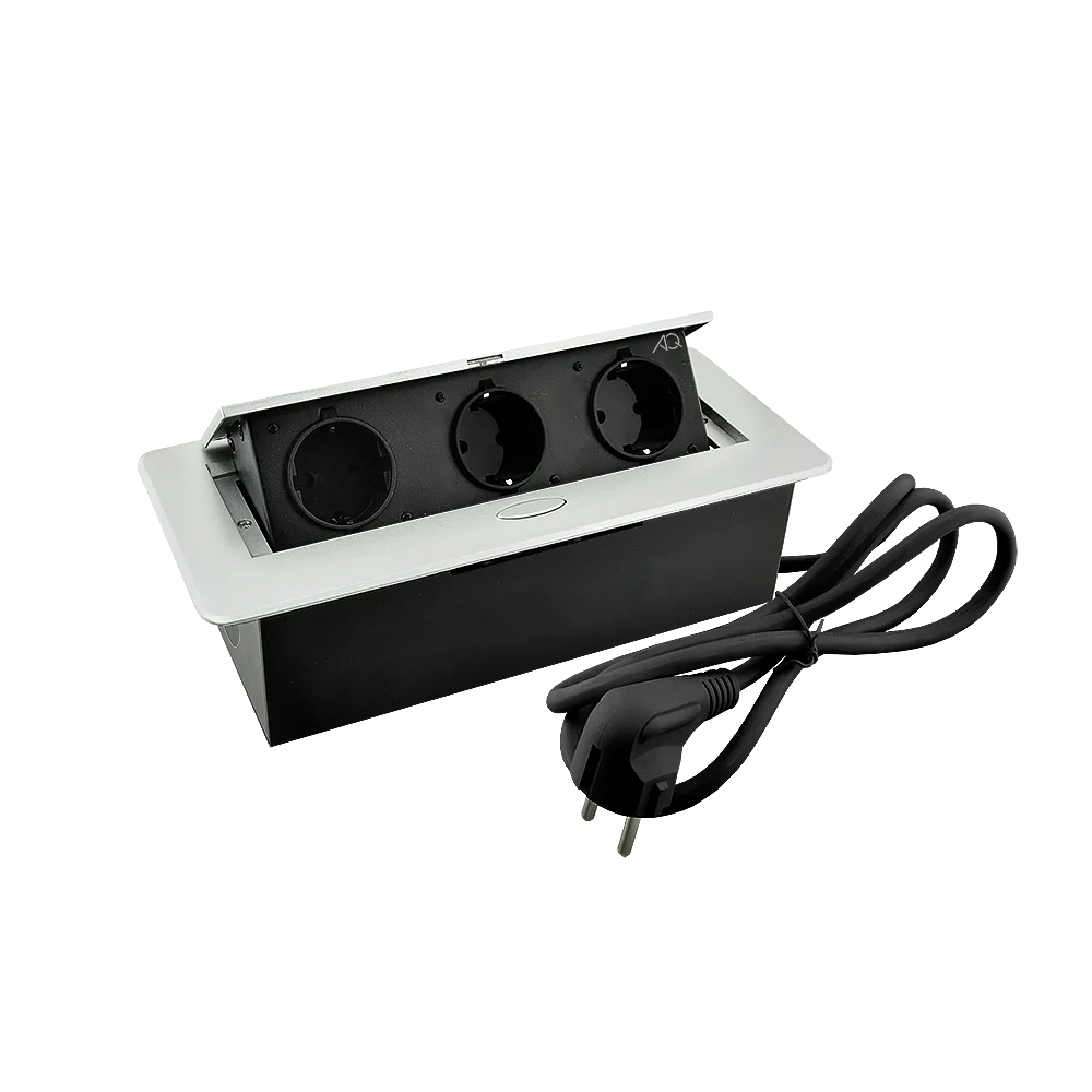 Удлинитель AQ PLUG-X H1 горизонтальный 3xSCHUKO алюминий