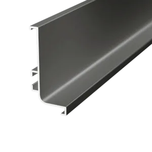 Профиль горизонтальный AQ Gola-X L-формы 5000 мм черный графит матовый