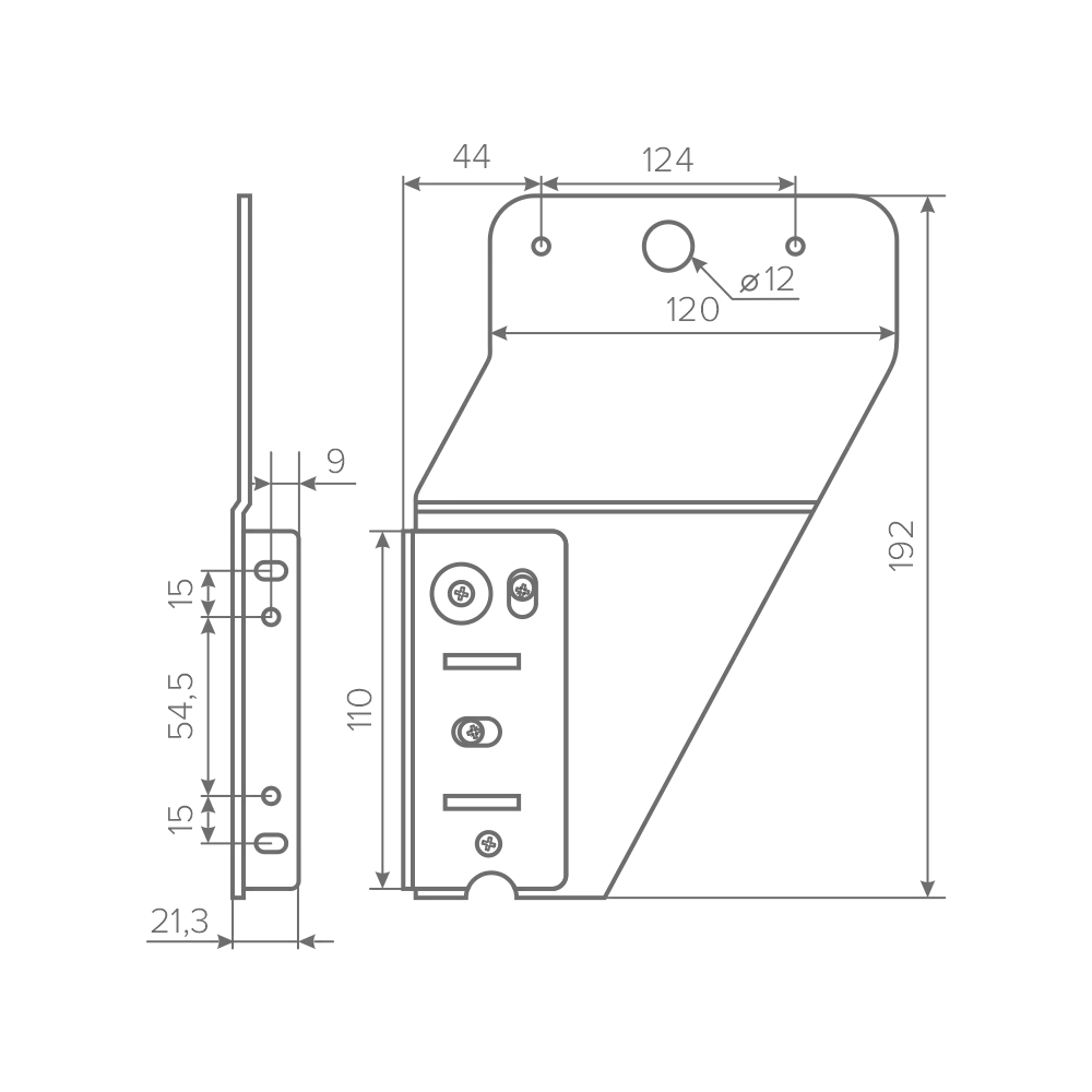 Крепление фасада AQ BIN (опционально)