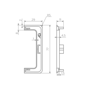 Заглушка контурная универсальная для горизонт. C-образного профиля AQ Gola-X золото