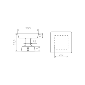 Ручка-кнопка AQ Vega сталь брашированная