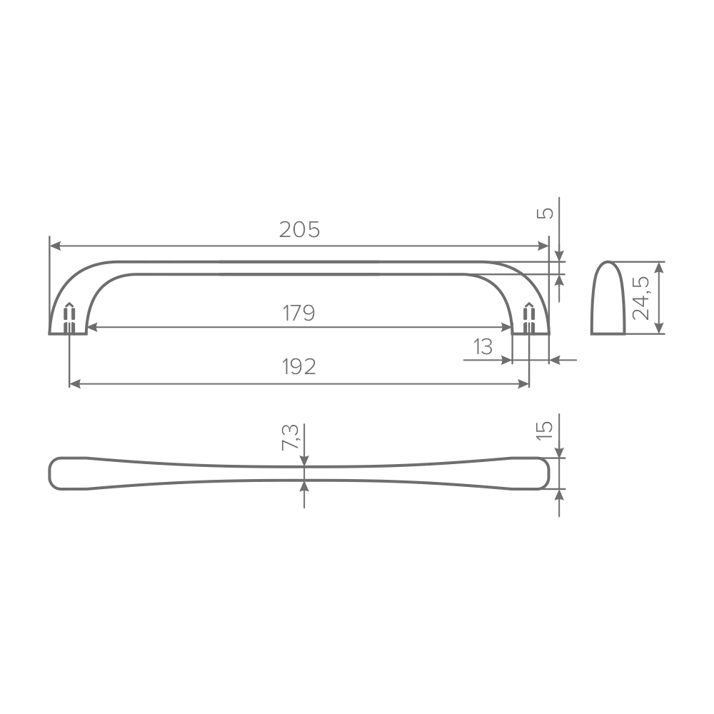 Ручка AQ Bogoria С=192 черный песок