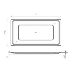Поддон для сушки AQ Glory-line жесткий 600