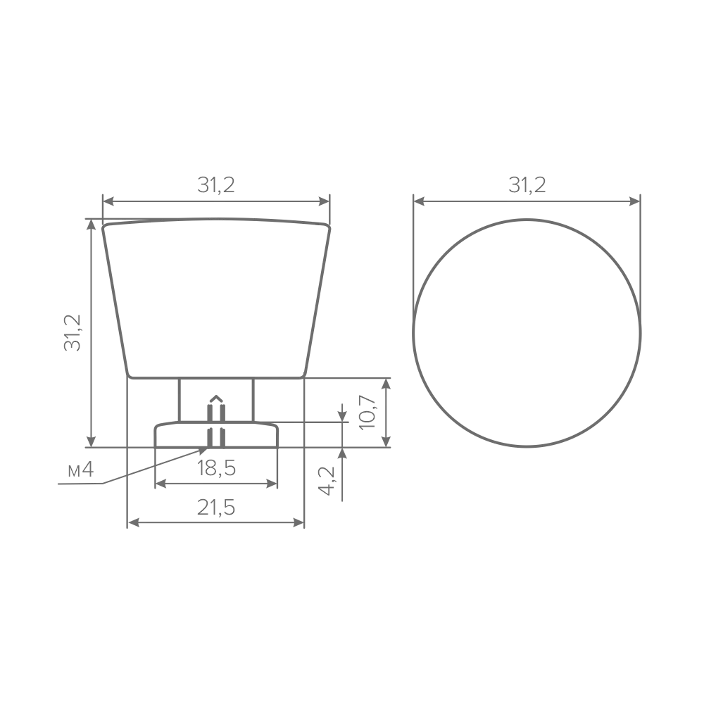 Ручка-кнопка AQ Leibe сталь брашированная
