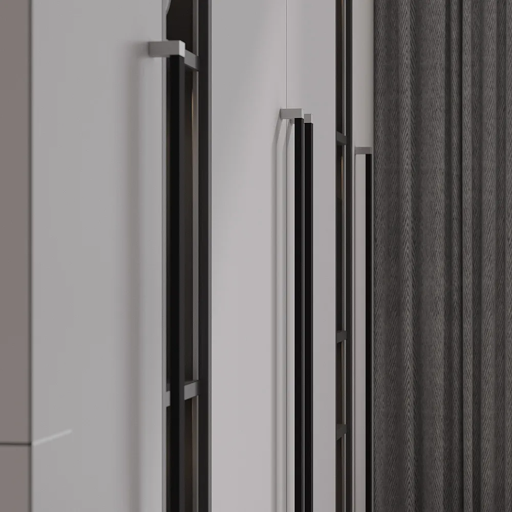 Ручка AQ Fusion L=1000 черный+сталь матовый