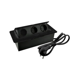 Удлинитель AQ PLUG-X H1 горизонтальный 3xSCHUKO черный