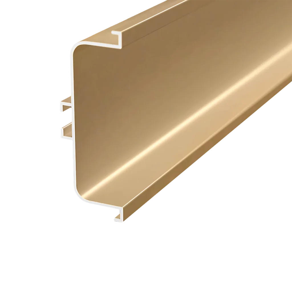 Профиль горизонтальный AQ Gola-X С-формы 5000 мм золото матовое