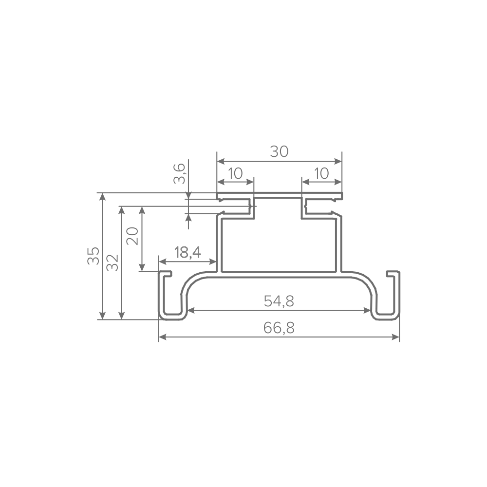 Профиль вертикальный AQ Gola-X С-формы ДСП 18мм 5000 мм золото матовое