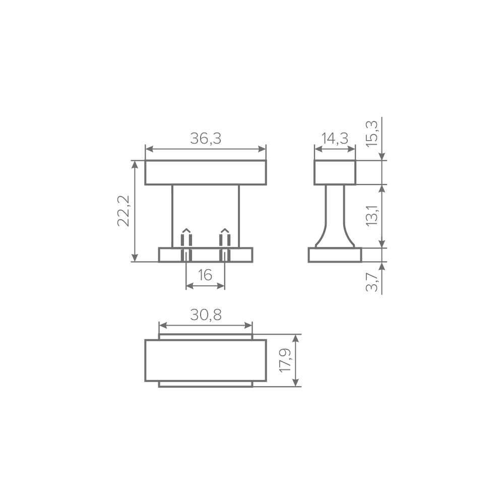 Ручка AQ Adora С=16 черный матовый