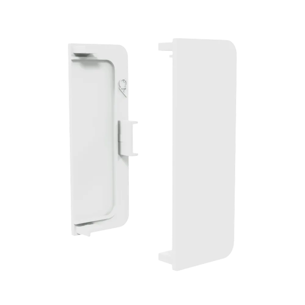 Заглушка глухая универсальная для горизонт. C-образного профиля AQ Gola-X белый