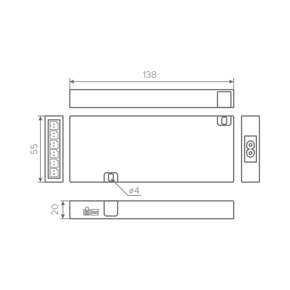 Блок питания AQ CLIX  220V/12V IP20 36W