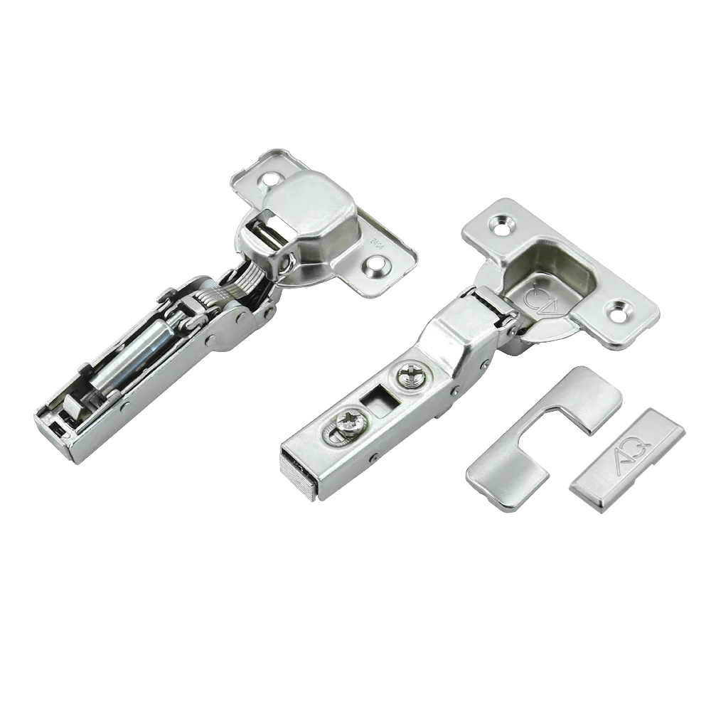 Петля полунакладная AQ Clip с доводчиком (с заглушками)