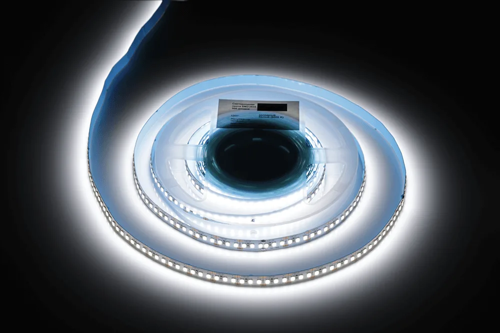 Лента светодиодная AQ LED-LINE 2835 180 LED/м 12V 14,4W/м 10 мм IP20 холодный белый 5 м