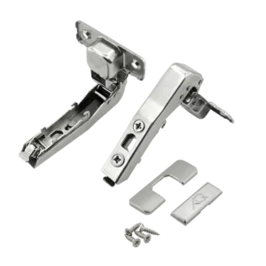 Петля +90 внутренняя AQ V.2 Clip со шнековой регулировкой без пружины (с заглушками и саморезами)