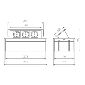 Удлинитель AQ PLUG-X H1 горизонтальный 3xSCHUKO белый