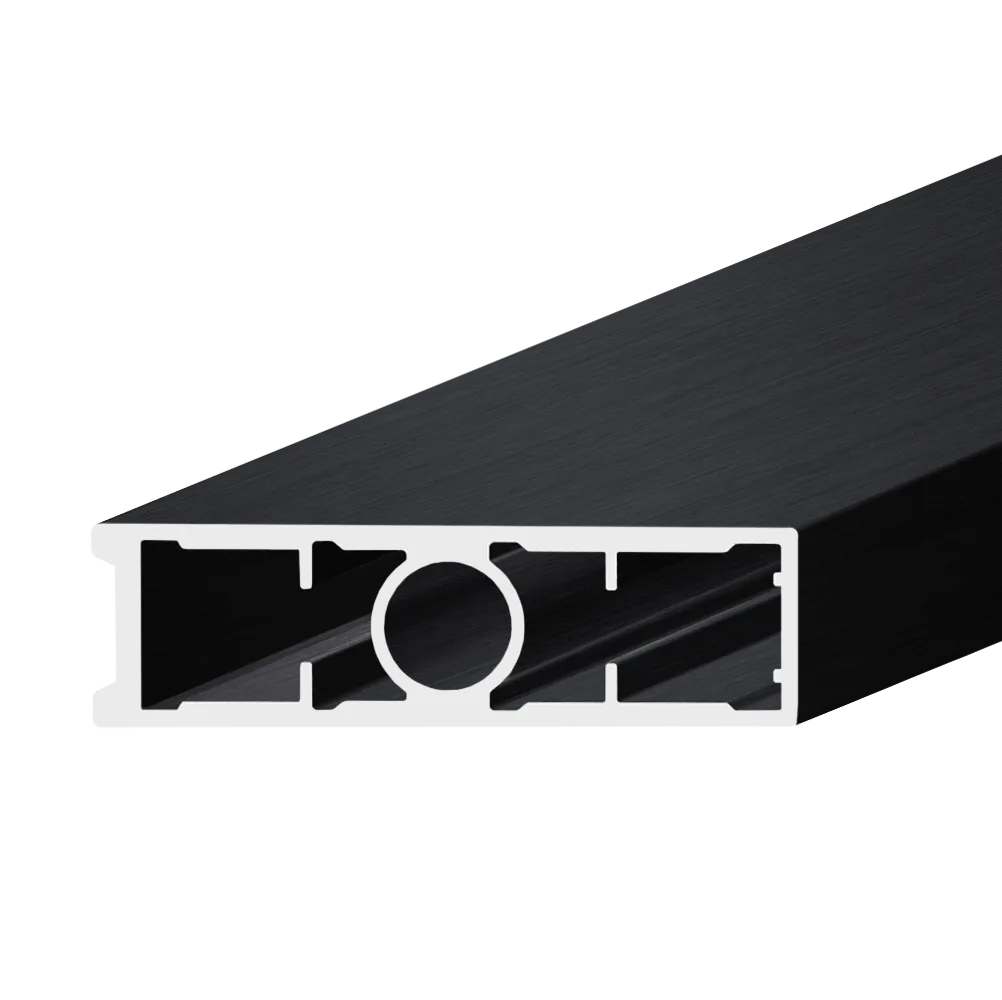 Профиль стоечный AQ CRYSTAL-LINE 5600 мм черный графит брашированный