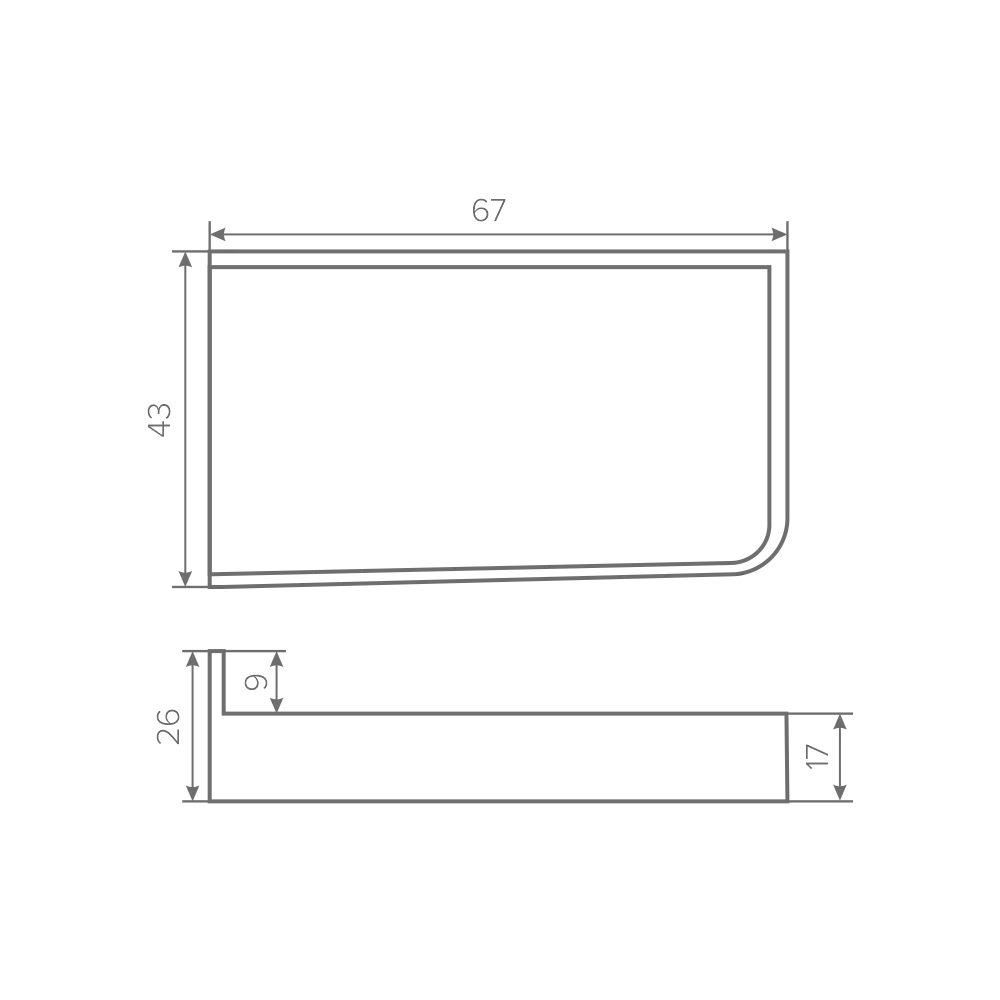 Крышка для навеса AQ HOLD 06 белая правая