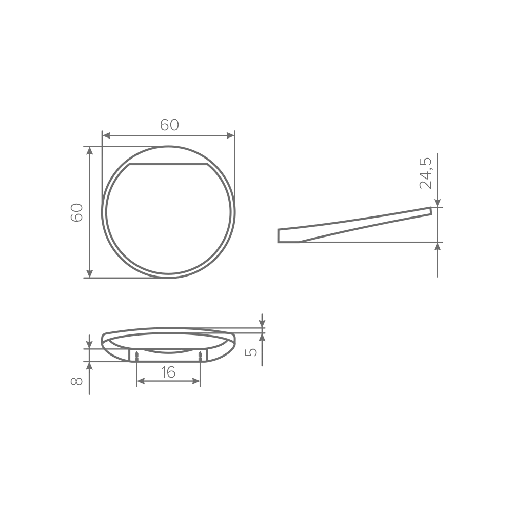 Ручка AQ Dempo С=16 графитовый песок