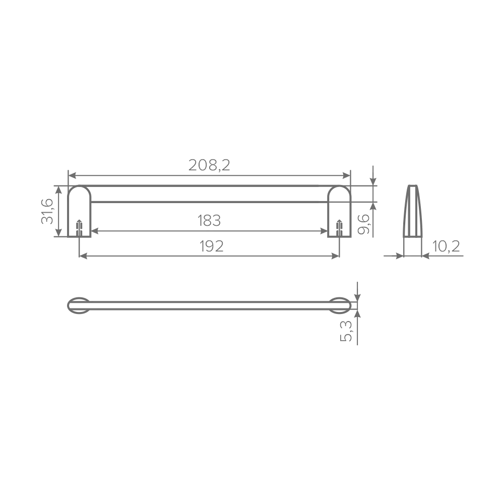 Ручка AQ Alia С=192 черный матовый
