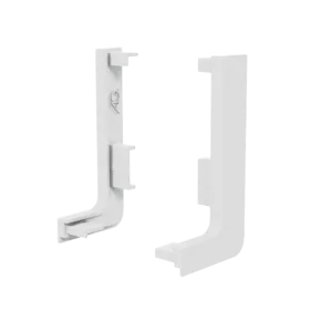 Заглушка контурная левая для горизонт. L-образного профиля AQ Gola-X белый